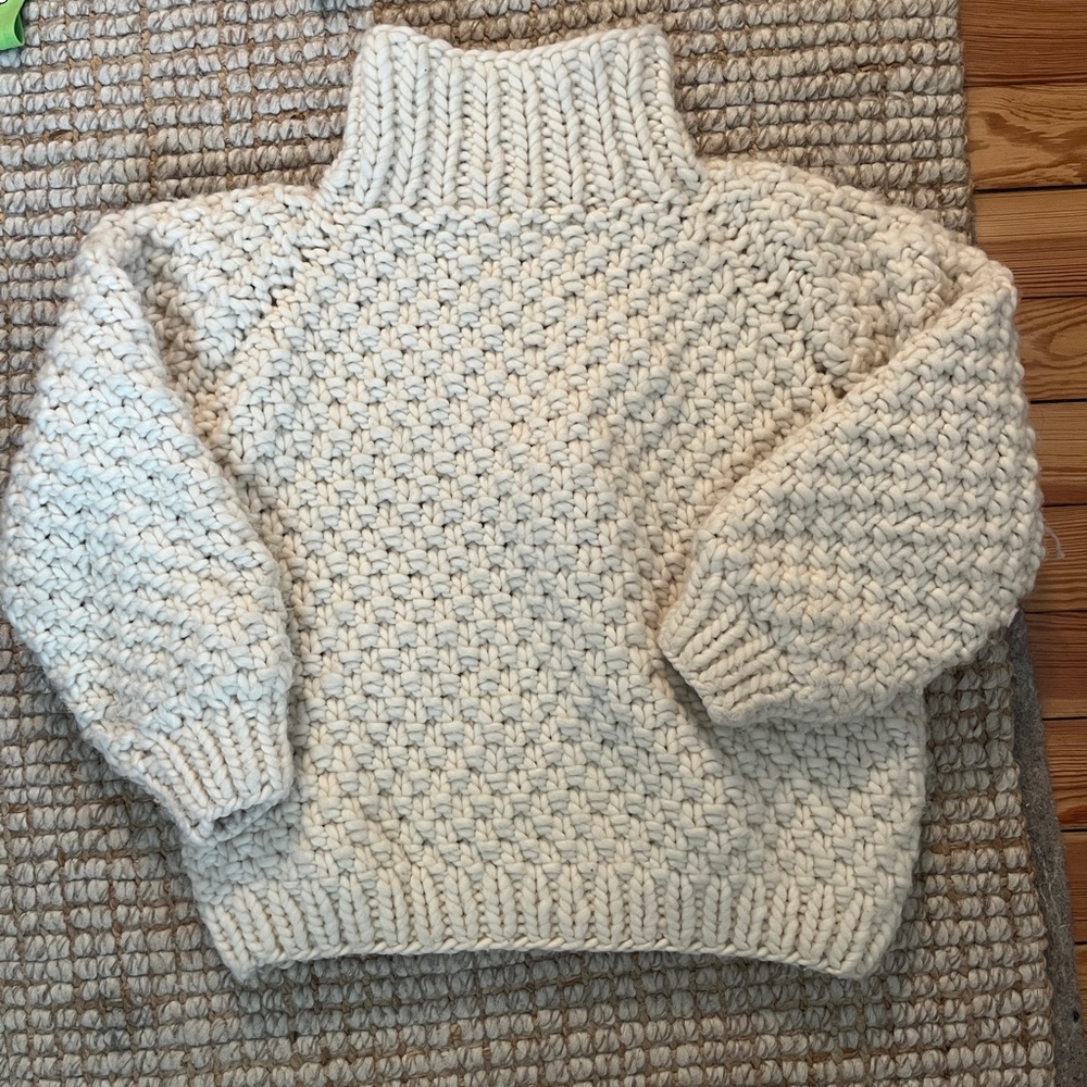 I Love Mr. Mittens chunky oversized wool sweater